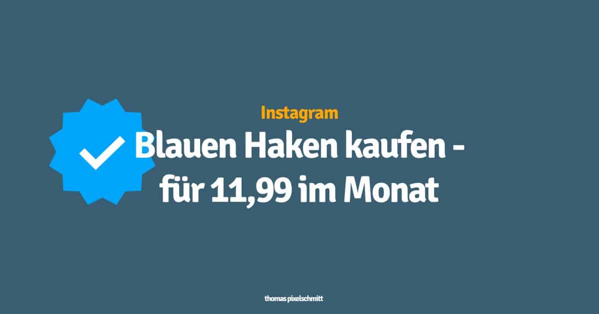 Instagram blauer Haken kaufen: Meta verified