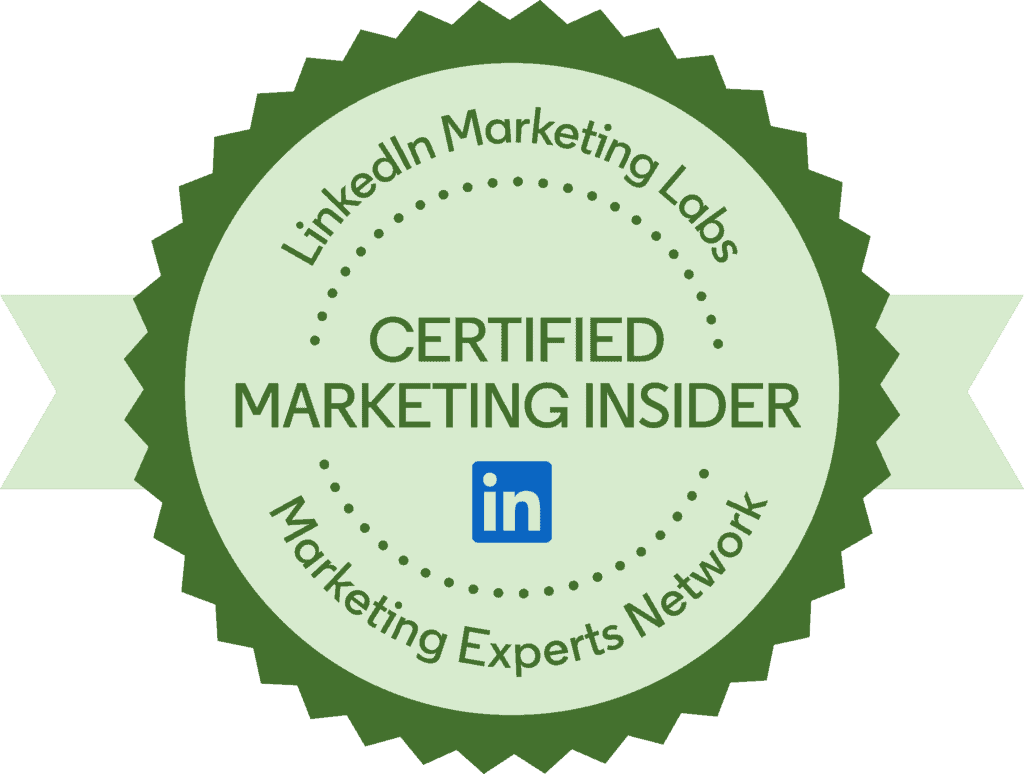 Ich bin LinkedIn Certified Marketing Insider